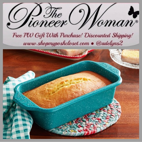 🌺 New Pioneer Woman Teal Blue Speckle 9”x5” Nonstick Aluminized Steel Loaf Pan - Picture 4 of 11